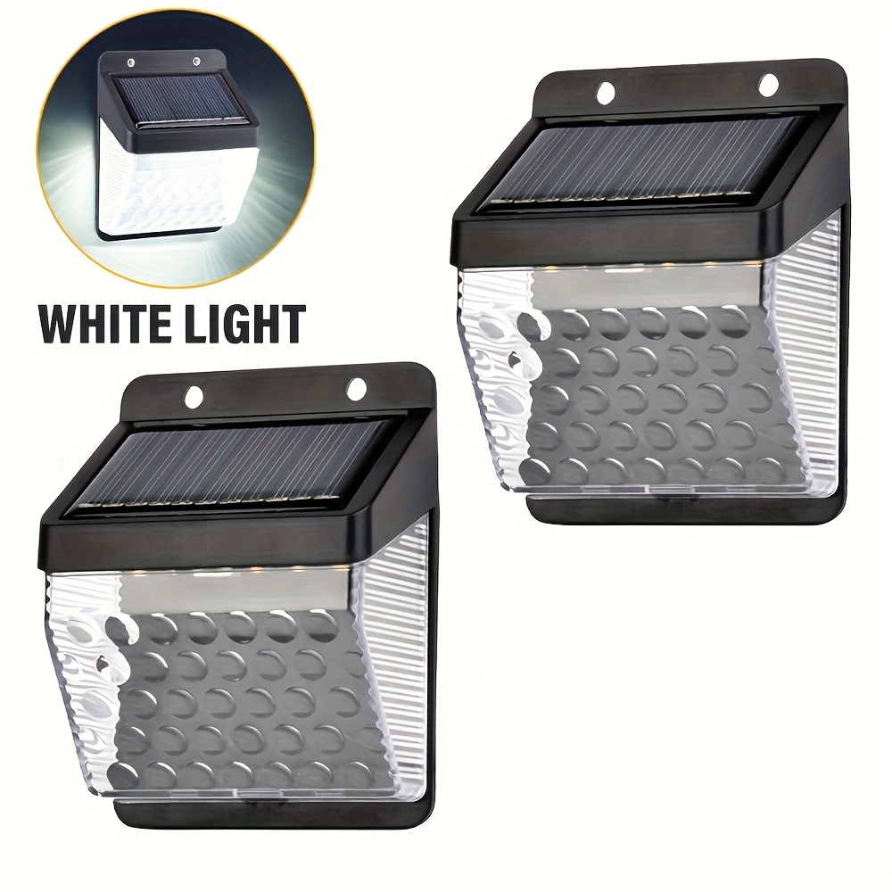Outdoor Lighting Wall - ไฟ LED พลังงานแสงอาทิตย์ พร้อมเซ็นเซอร์ตรวจจับความเคลื่อนไหว PIR สำหรับติดผนัง