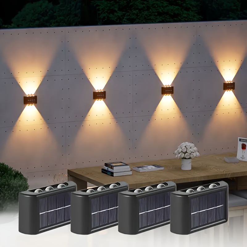 Halo Outdoor Lighting - ไฟ LED พลังงานแสงอาทิตย์สำหรับภายนอกอาคาร กันน้ำ ติดผนัง ส่องสว่างขึ้นและลง