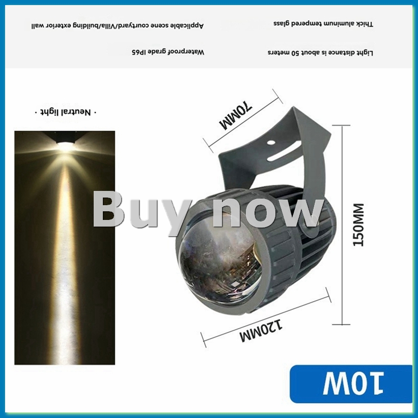 Outdoor Lighting Wall - ไฟสปอตไลท์ติดผนังสวน LED สำหรับภายนอกอาคาร 10W ไฟส่องสว่างภูมิทัศน์ AC220V