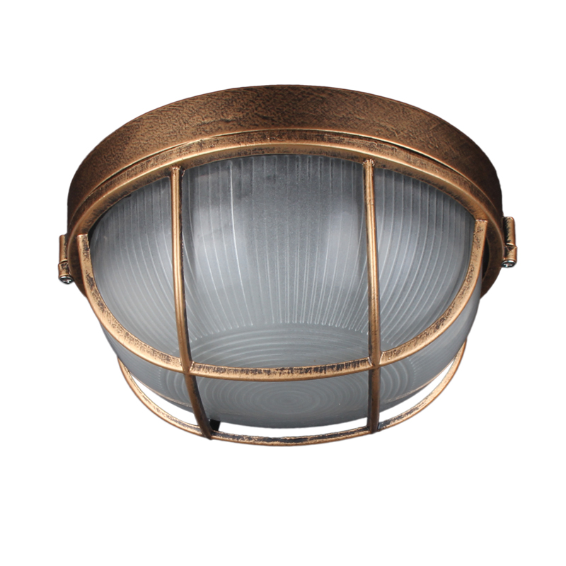 Xl Outdoor Lighting - Vintage โคมไฟเพดานกลางแจ้ง,โลหะทองแดงแก้วป้องกัน Yard Garden โคมไฟเพดาน, กันน้ํา