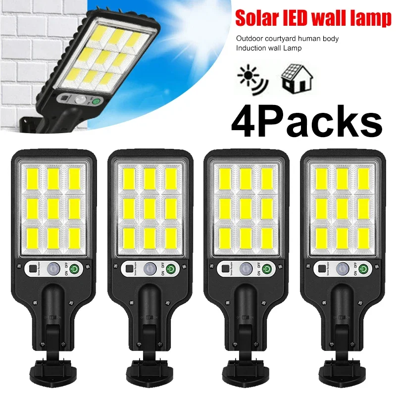 Outdoor Lighting Wall - ไฟ LED พลังงานแสงอาทิตย์สำหรับภายนอกอาคาร ติดผนัง ชาร์จไฟได้ พร้อมระบบเซ็นเซอร์