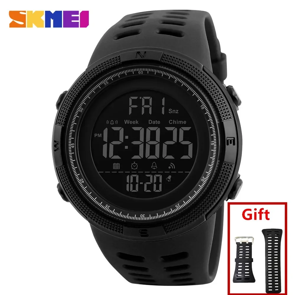 Outdoor Lighting Timer - SKMEI นาฬิกาปลุกผู้ชาย, Jam Tangan Digital กันน้ำ1251