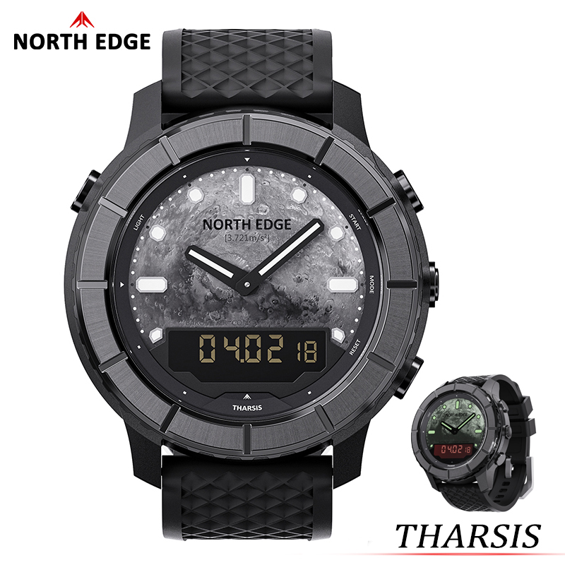 Outdoor Lighting Timer - NORTH EDGE 2026 THARSIS นาฬิกาคาร์บอนไฟเบอร์สำหรับผู้ชาย 50M
