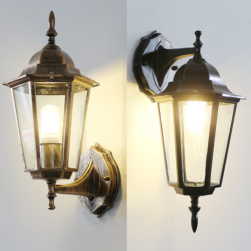 Xl Outdoor Lighting - ยุโรปสไตล์ Retro LED โคมไฟติดผนังโคมไฟกันน้ํากลางแจ้ง Villa Garden