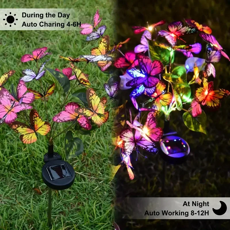 พลังงานแสงอาทิตย์ LED สวนผีเสื - Halo Outdoor Lighting บทวิจารณ์และราคา