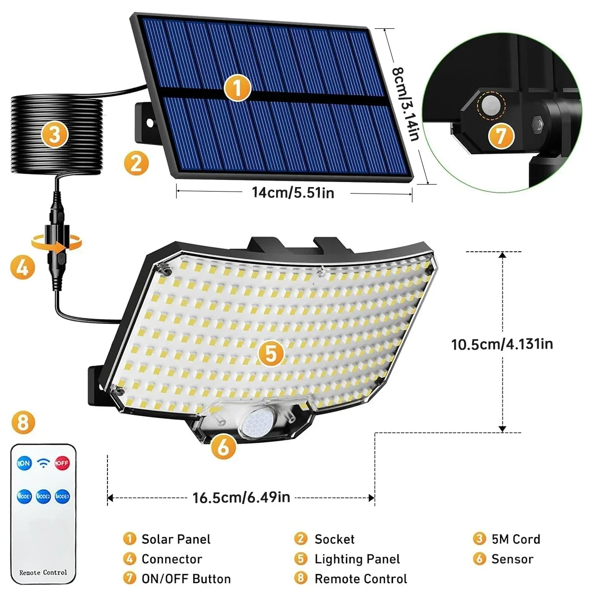 234LED ไฟพลังงานแสงอาทิตย์กลาง - Outdoor Lighting Wall บทวิจารณ์และราคา