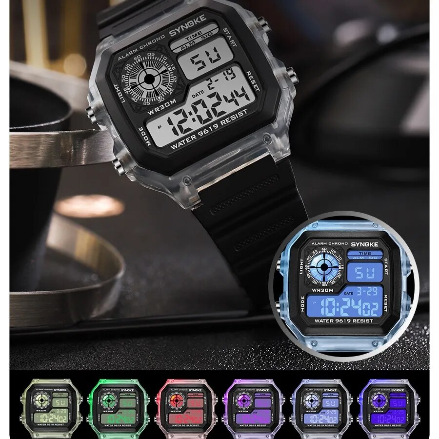 Synoke นาฬิกาดิจิตอลผู้ชาย, นา - Outdoor Lighting Timer บทวิจารณ์และราคา
