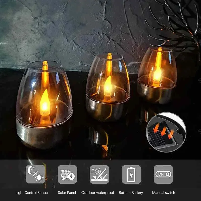 LED สแตนเลสไฟเทียนพลังงานแสงอา - Halo Outdoor Lighting บทวิจารณ์และราคา