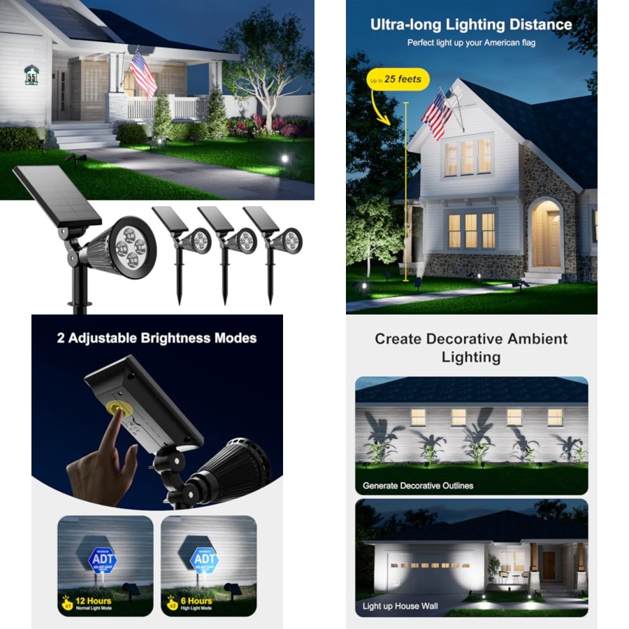 ไฟสปอร์ตไลท์พลังงานแสงอาทิตย์ส - Outdoor Lighting Wall บทวิจารณ์และราคา