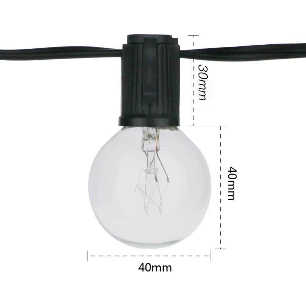 ไฟประดับทรงกลม 8 เมตร G40 25 ห - Outdoor Lighting Vintage บทวิจารณ์และราคา